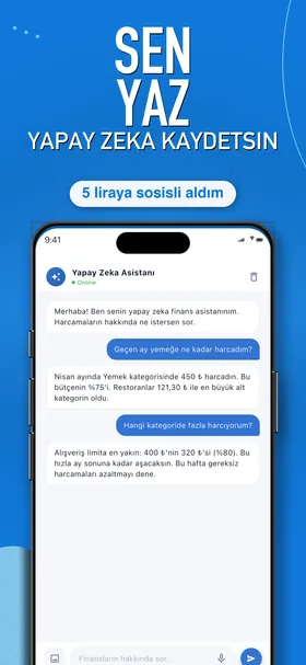 AI assistant answering spending questions
