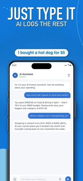 AI assistant answering spending questions