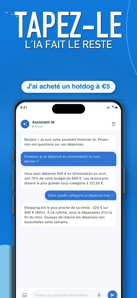 AI assistant answering spending questions